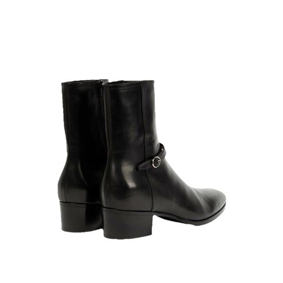 NIB Saint Laurent Vlad 45 Zip Ankle Boots EU 42 US 9 Black Leather $1,290 main image 13